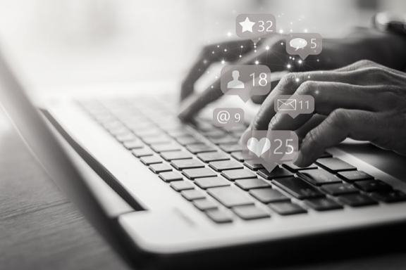 Social Media Manager working